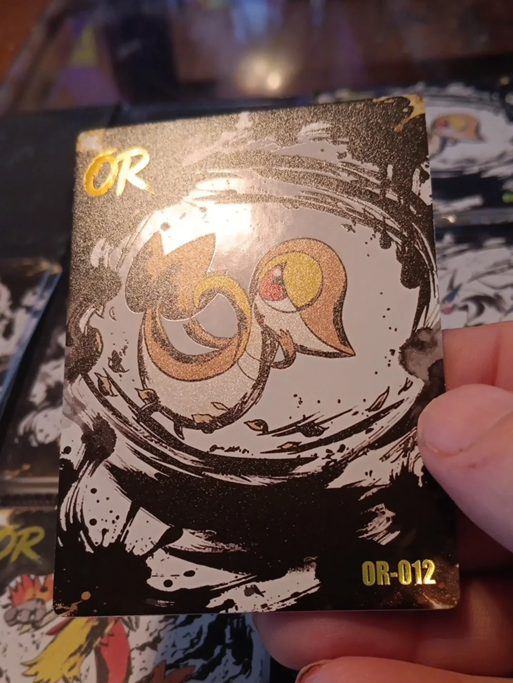 Pokemon OR Gold Black Swirl OR-012 Trading Card